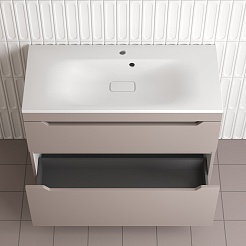 Style Line Тумба под раковину Остин 100 тауп темный – фотография-6